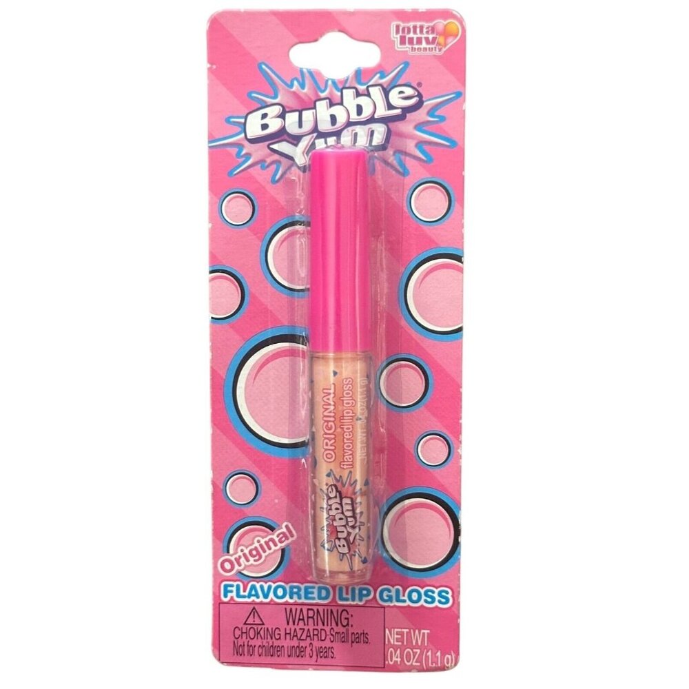 Lotta Luv Bubble Yum Gum Flavored Liquid Lipgloss Wand Light Shimmer HTF